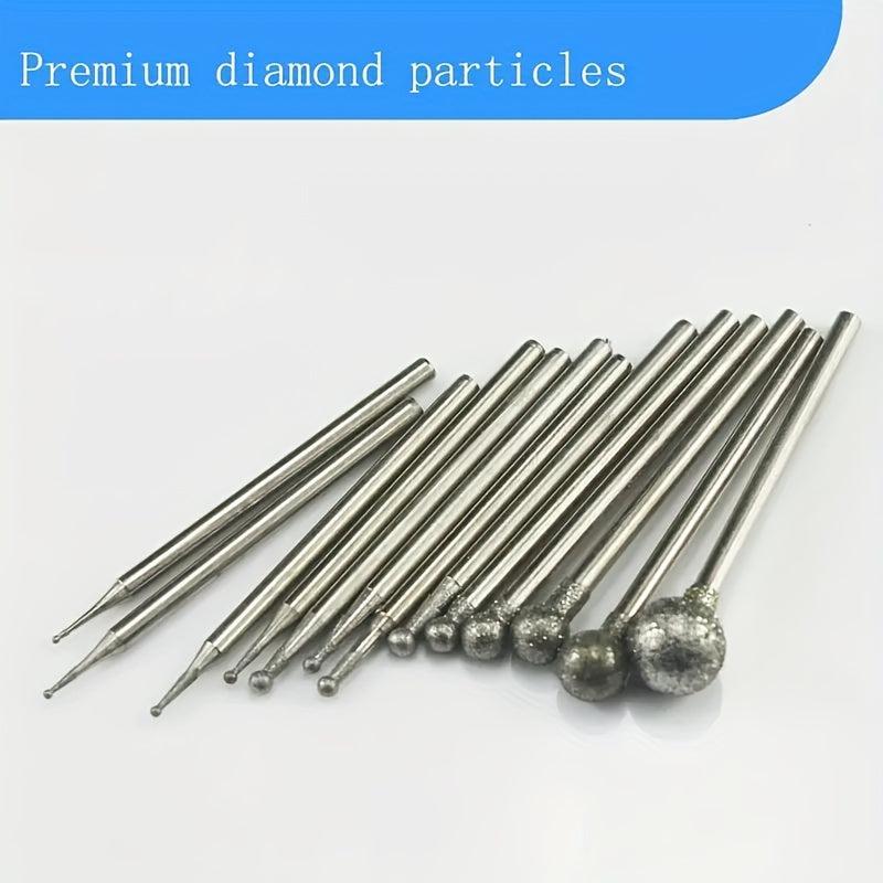 13pcs Diamond Grinding Head Mounted Burr Set for Jade Stone Ceramic