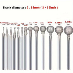 13pcs Diamond Grinding Head Mounted Burr Set for Jade Stone Ceramic