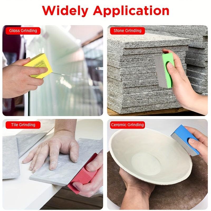 Diamond Sanding Blocks Hand Pads Foam Backing Wet Dry