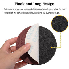 7 Cm Hook And Loop Hand Sanding Block Round Pad For Woodworking
