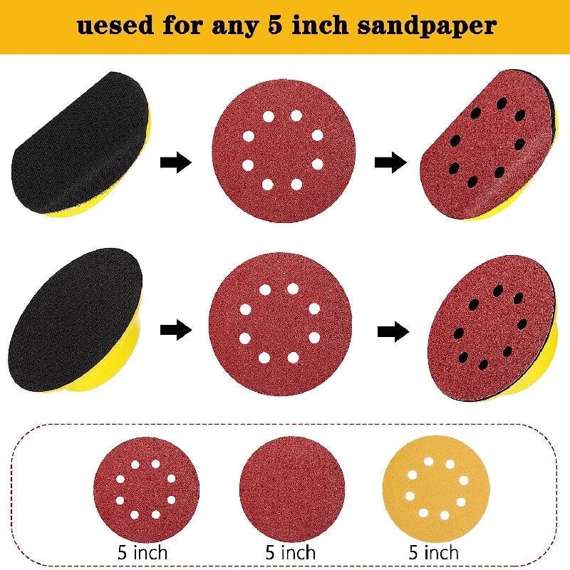 7 Cm Hook And Loop Hand Sanding Block Round Pad For Woodworking