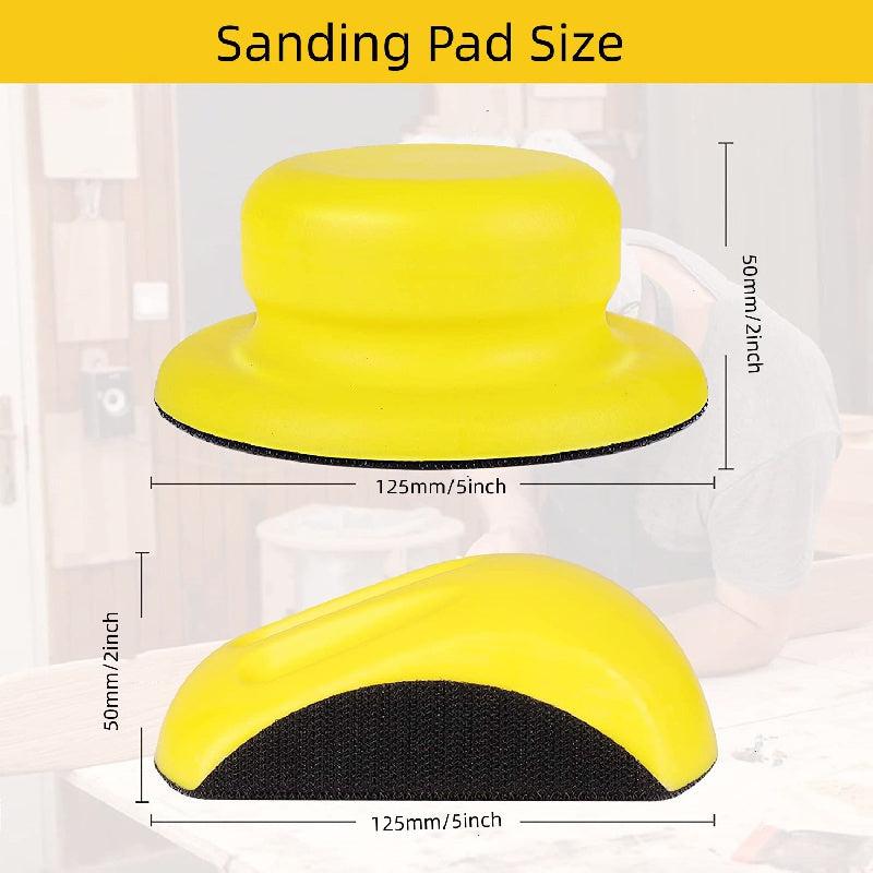 7 Cm Hook And Loop Hand Sanding Block Round Pad For Woodworking