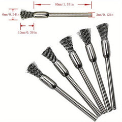 15pc Steel Wire Abrasive Brush Wheel Set for Rust Removal Paintin