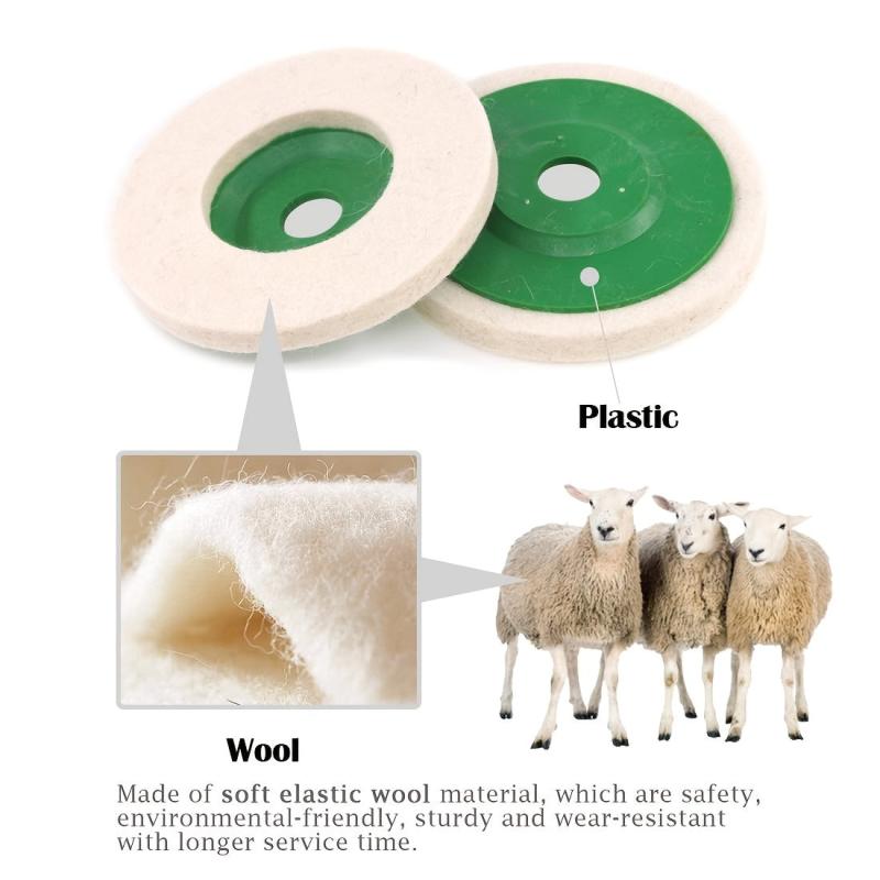 10pcs Mirror Polishing Wheel Fine Wool Pad for Grinding & Buffing