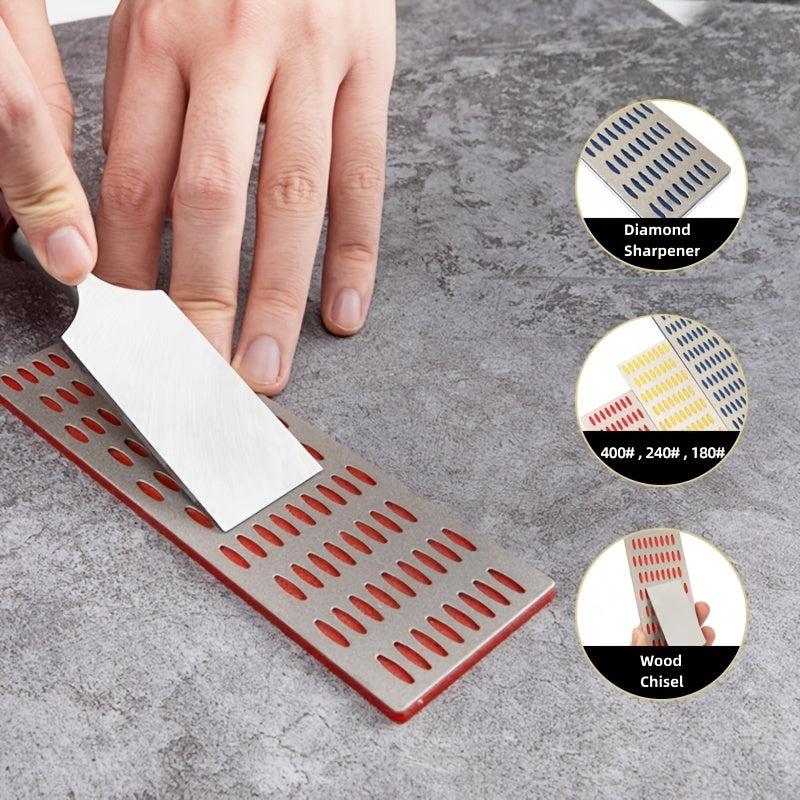 3pcs 152x50mm Diamond Whetstone Set for Food Trucks, 150/400/300 Grit