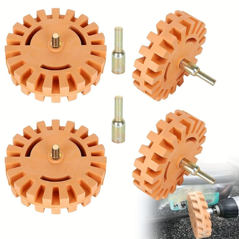 Rubber Eraser Wheel 4'' with Drill Adapter