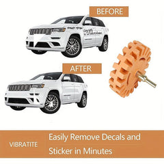 Rubber Eraser Wheel 4'' with Drill Adapter
