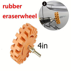 Rubber Eraser Wheel 4'' with Drill Adapter