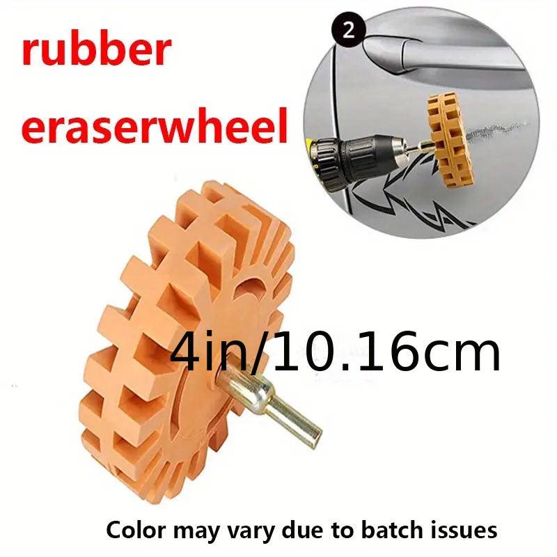 Rubber Eraser Wheel 4'' with Drill Adapter