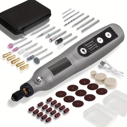 Cordless Rotary Tool Mini Power Rotary Tool 5 Speed USB Charging 3 7V Kit