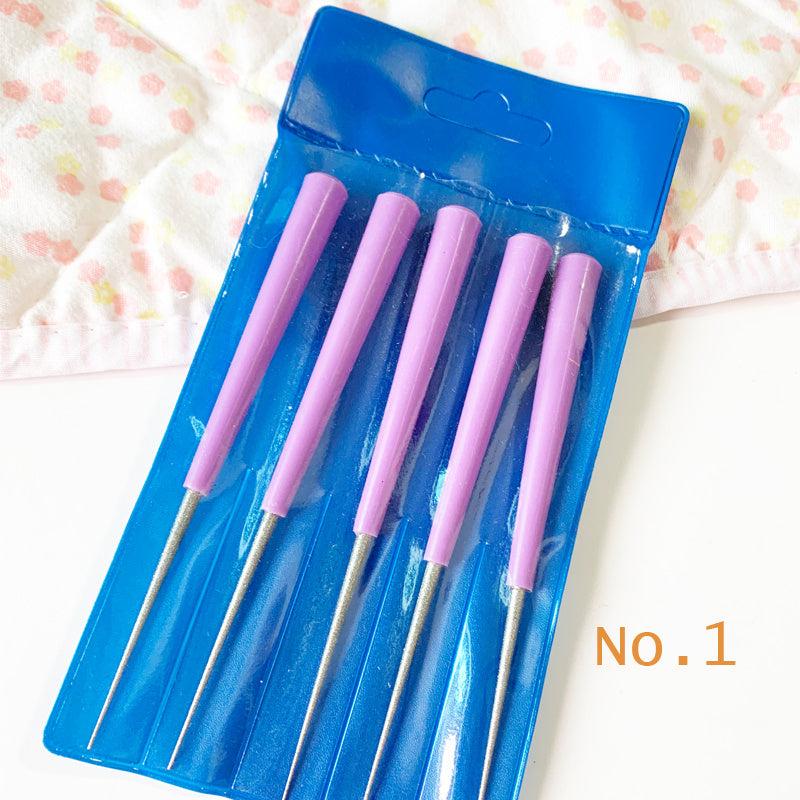 5 Pcs Jewelry Making Tool Set Diamond File Cutter Bead Beading Hole Enlarger