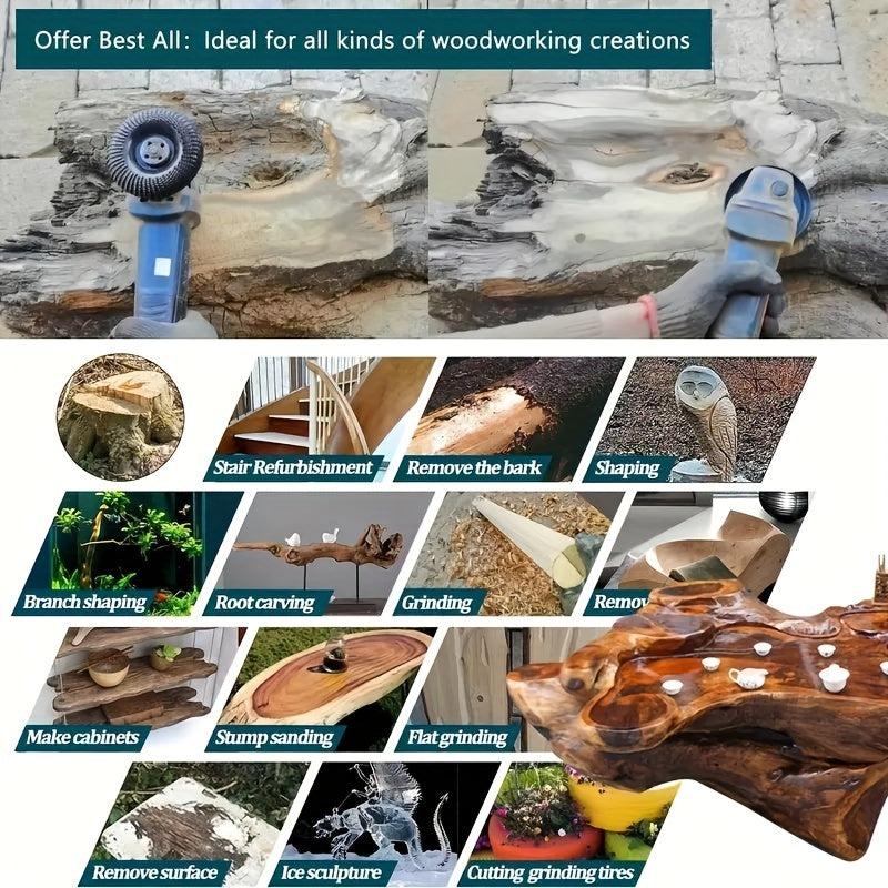 Wood Grinder Wheel Disc 10-16cm Wood Shaping Wheel Grinding Disc