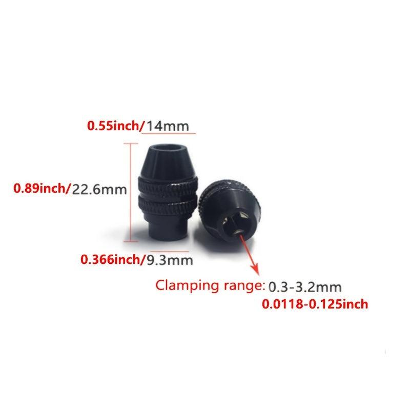 2pcs Keyless Chuck 0.3mm-0.32mm 4486 Drill Bit Rotary Tool Adapter Kit
