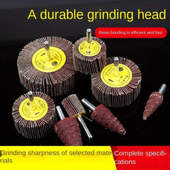 5pcs Spinning Wheel Grinding Head With Handle Polishing Grinding Head