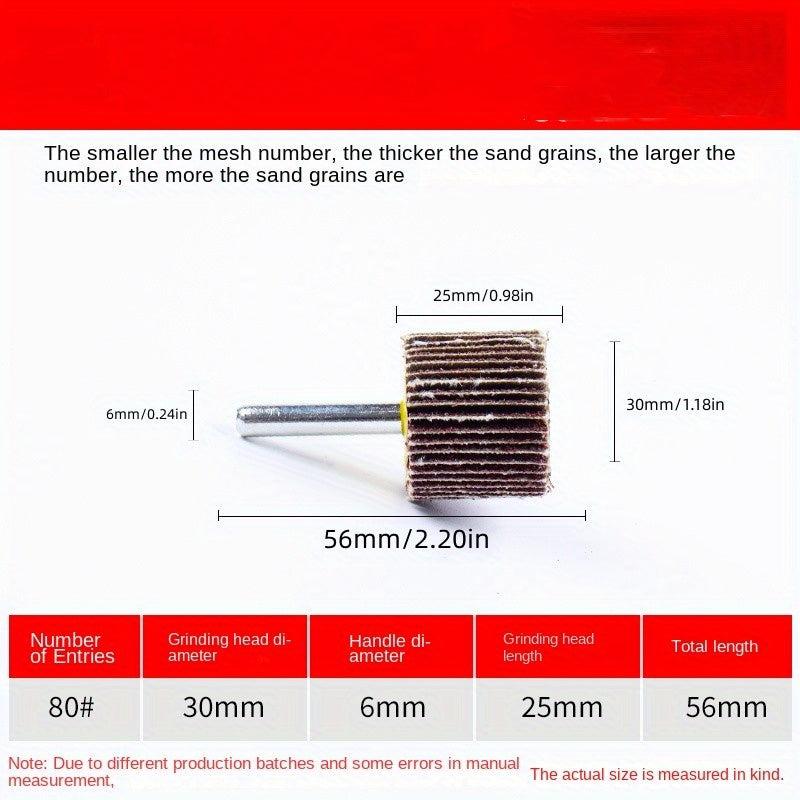 5pcs Spinning Wheel Grinding Head With Handle Polishing Grinding Head