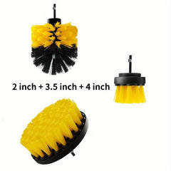 3pcs Drill Brush Set for Deep Cleaning Power Scrubber Grout Floor Tub Shower Til