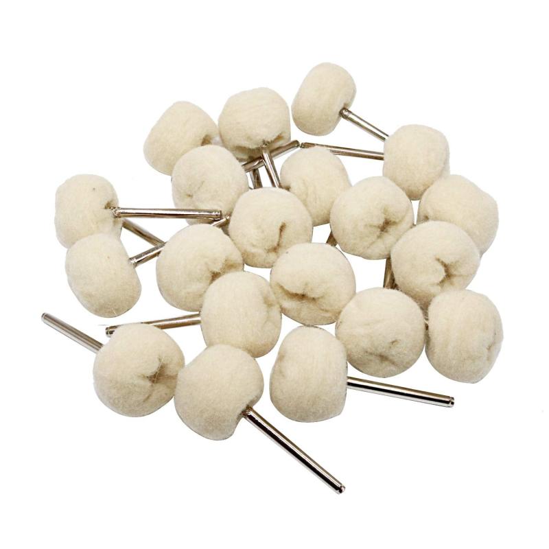 10-20pcs Soft Wool Polishing Wheel Buffing Wheels 3mm Mandrel Jewelry Watche