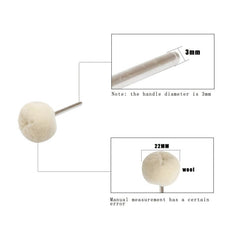 10-20pcs Soft Wool Polishing Wheel Buffing Wheels 3mm Mandrel Jewelry Watche