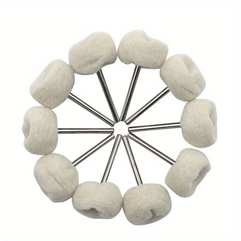 10-20pcs Soft Wool Polishing Wheel Buffing Wheels 3mm Mandrel Jewelry Watche