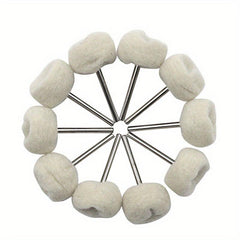 10-20pcs Soft Wool Polishing Wheel Buffing Wheels 3mm Mandrel Jewelry Watche