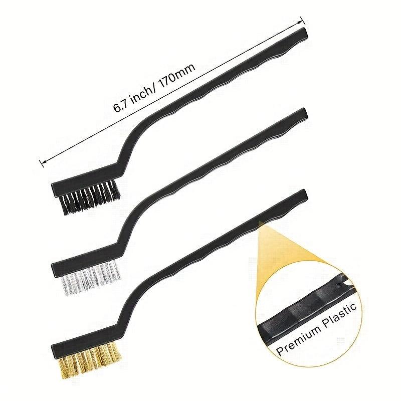 18pcs Mini Cleaning Wire Brushes Set for Welding Slag and Rust Removal