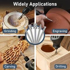 Silver 20pcs Small Engraving Router Bit Carving Bits Rotary Tool Accessories
