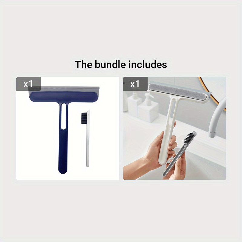 4 in 1 Glass Cleaning Brush with Small Brush and Sponge