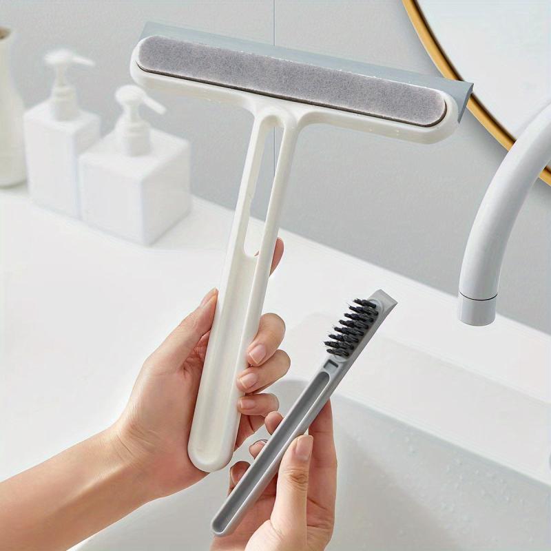 4 in 1 Glass Cleaning Brush with Small Brush and Sponge