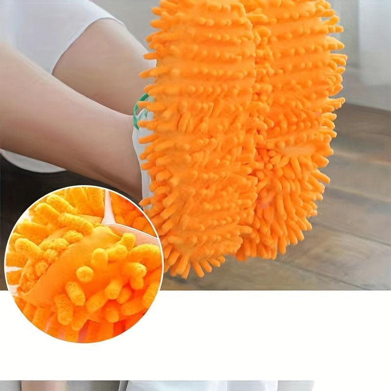 2pcs Removable Washable Shoe Covers Wooden Floors Toe Wipes Slippers