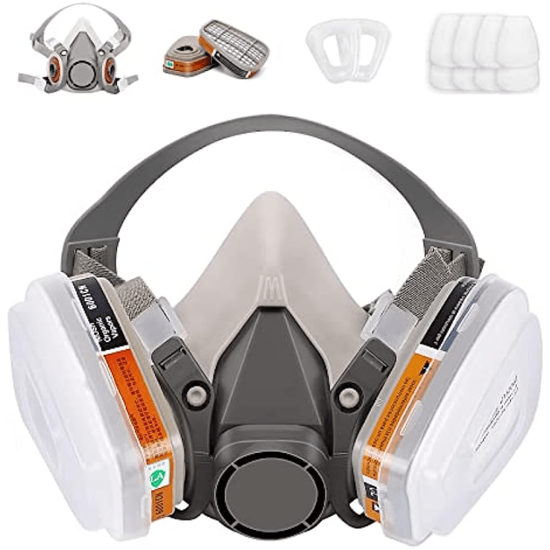 Respirator Mask Reusable Half Face Cover Gas Mask Paint Face Cover