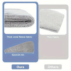 Microfiber Hair Towel Wrap Anti Frizz Absorbent Quick Dry Turban