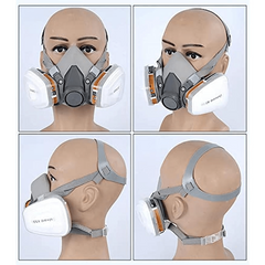15 In 1 Respirator Mask Reusable Half Face Cover Gas Mask Paint Face Cover