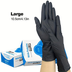 100pcs 5Mil Nitrile Disposable Gloves Powder Industrial Fingertip Texture