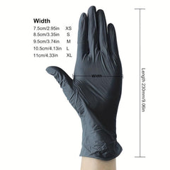 100pcs 5Mil Nitrile Disposable Gloves Powder Industrial Fingertip Texture
