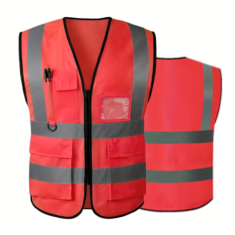 Reflective Safety Vest High Visibility Security With Pocket