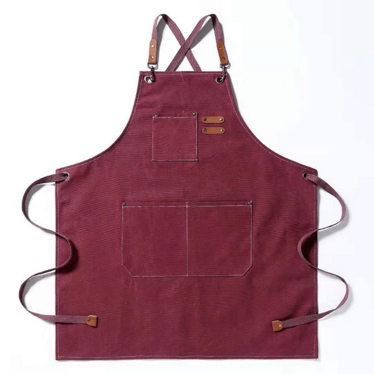 Canvas Apron Waterproof Stain Resistant With Pockets