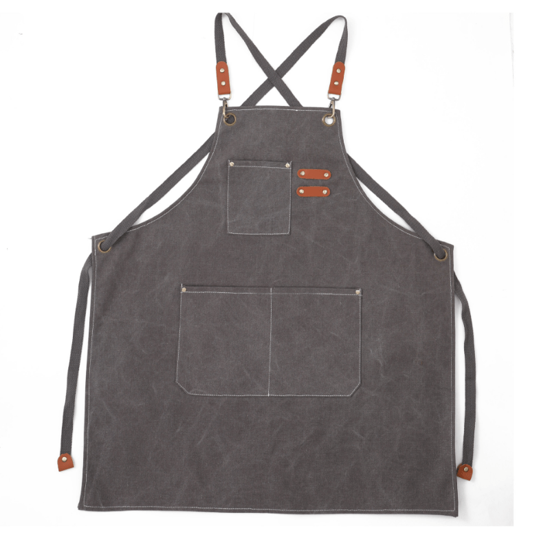 Canvas Apron Waterproof Stain Resistant With Pockets