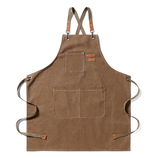 Canvas Apron Waterproof Stain Resistant With Pockets