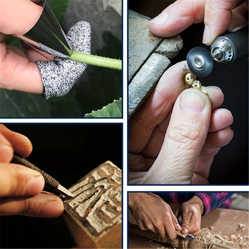 5pcs Anti Cutting Finger Sleeve Picker Kitchen Vegetable Cutting