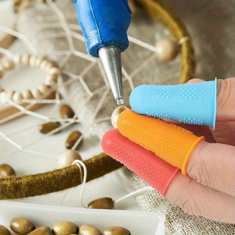 5pcs Silicone Finger Protector Sleeve Cover Anti-slip Kitchen Protective Cover