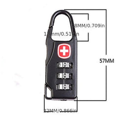 2pcs Luggage Digital Combination Lock Cartoon Mini Padlock