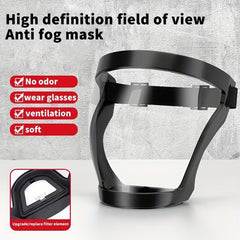 Anti Fog Face Shield HD Transparent Protection Against Droplets Dust Fumes