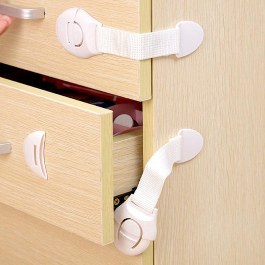 5pcs Safety Cabinet Lock Proof Security Protector Drawer Door Cabinet Lock