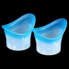 2pcs Silicone Eyewash Cup Reusable Soft Eye Bath Cup