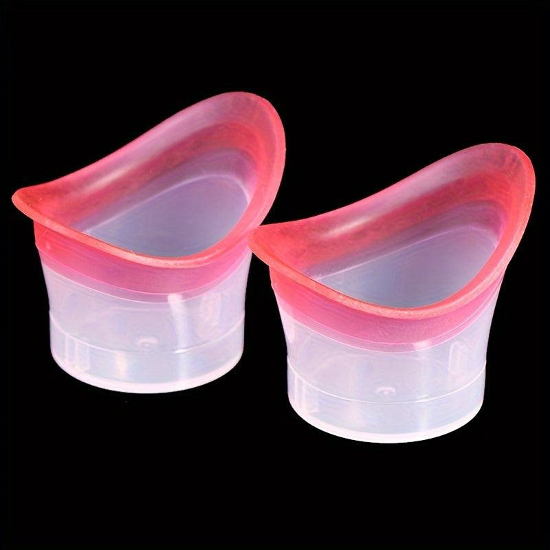 2pcs Silicone Eyewash Cup Reusable Soft Eye Bath Cup