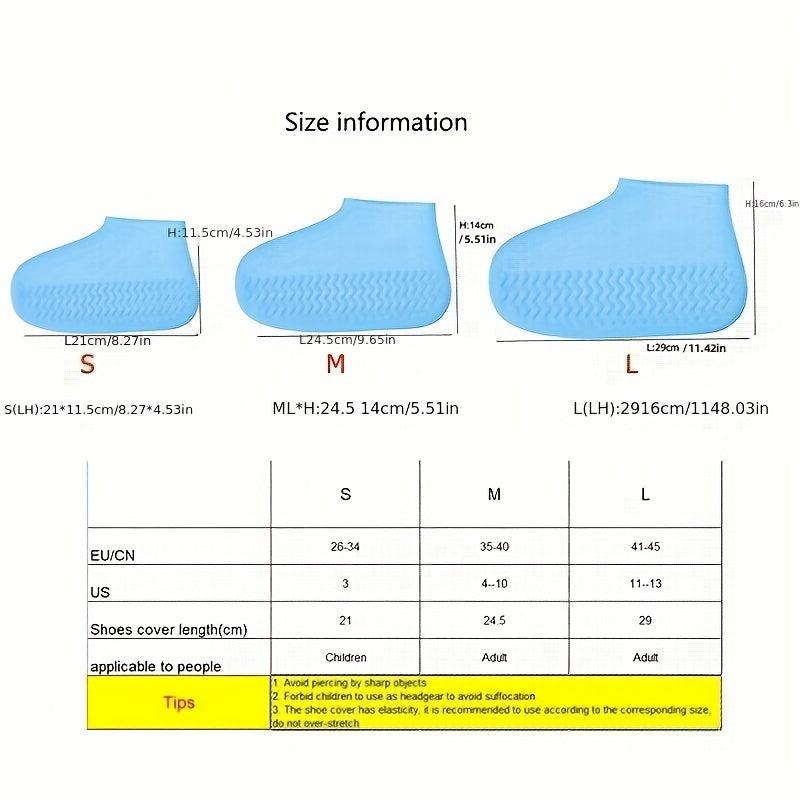 Silicone Waterproof Shoe Covers S M L Rain Boot Overshoes Slip Resistant