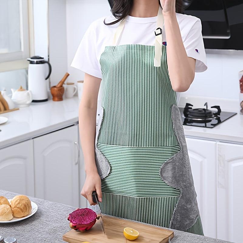 Kitchen Waterproof Striped Bandeau Apron Labor Protection Supplies