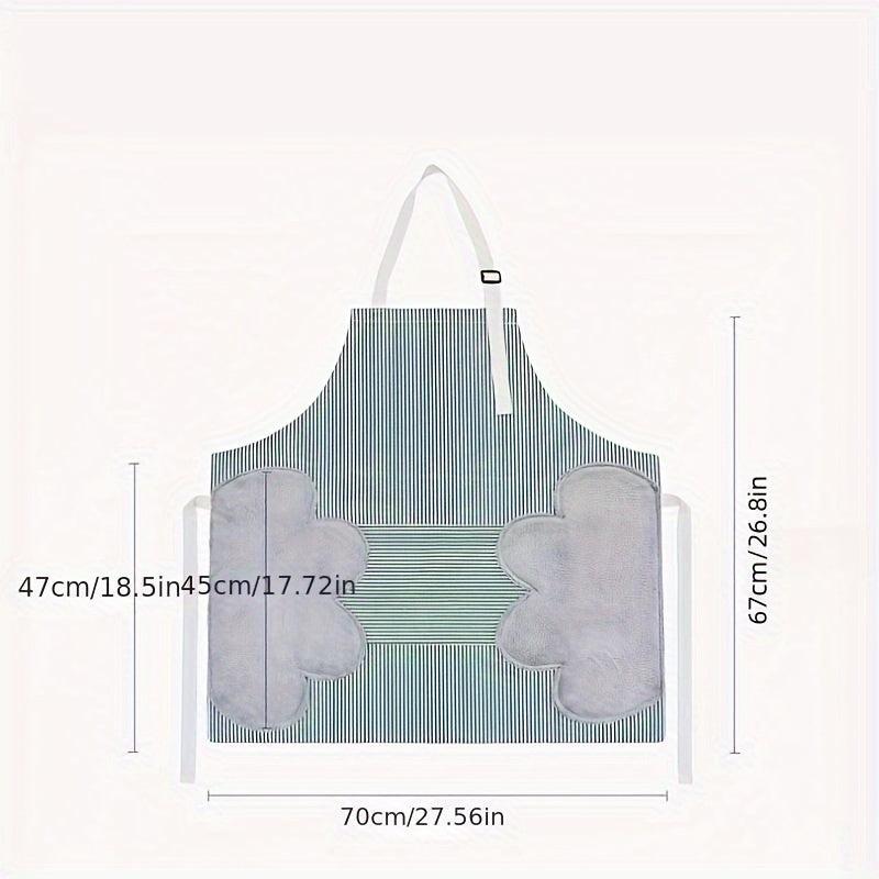 Kitchen Waterproof Striped Bandeau Apron Labor Protection Supplies