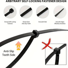 300pcs Cable Zip Ties Heavy Duty 4-12 Inch Self Locking Nylon Tie Wraps