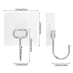 16pcs Large Adhesive Hooks Stainless Steel Towel and Coat Hooks
